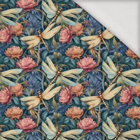 Butterfly & Flowers wz.11 - Jersey wiskozowy
