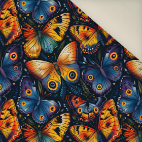 Butterfly & Flowers wz.7- Welur tapicerski