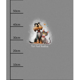 CUTE ANIMALS wz.14 - panel (60cm x 50cm) muślin bawełniany