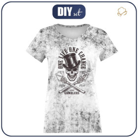 T-SHIRT DAMSKI - THE QUEEN OF POKER wz. 2 - single jersey