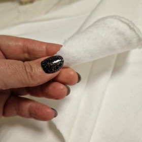 Gruba dresówka drapana D300 - Cloud Dancer/ ECRU (D-02) 