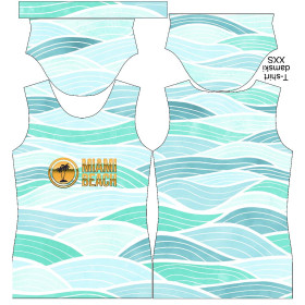 T-SHIRT DAMSKI - MIAMI BEACH / fale - single jersey