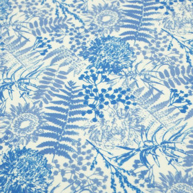 NIEBIESKIE PAPROTKI (CLASSIC BLUE) - Drelich bawełniany