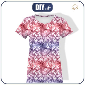 T-SHIRT DAMSKI - BATIK wz. 1 / fioletowo-różowy - single jersey