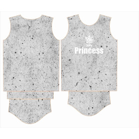 T-SHIRT DZIECIĘCY - LITTLE PRINCESS / beton - single jersey