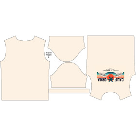 T-SHIRT MĘSKI - CALIFORNIA wz. 1 / beżowy - single jersey