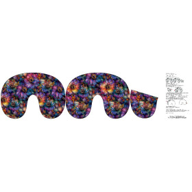 PODUSZKA NA SZYJĘ - COLORFUL FLOWERS WZ. 1 - zestaw do uszycia