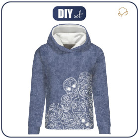 BLUZA DAMSKA (POLA) CLASSIC Z KAPTUREM - CZACHY wz. 5 (DIA DE LOS MUERTOS) - dzianina pętelkowa