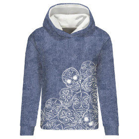 BLUZA DAMSKA (POLA) CLASSIC Z KAPTUREM - CZACHY wz. 5 (DIA DE LOS MUERTOS) - dzianina pętelkowa