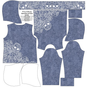 BLUZA DAMSKA (POLA) CLASSIC Z KAPTUREM - CZACHY wz. 5 (DIA DE LOS MUERTOS) - dzianina pętelkowa
