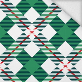 KRATA ZIELONO- CZERWONA / biała - dresówka pętelkowa