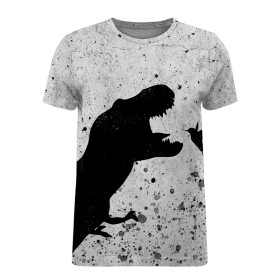 T-SHIRT MĘSKI - CZARNY DINOZAUR - single jersey ITY