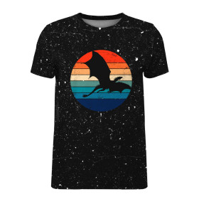 T-SHIRT MĘSKI - DRAGON WZ. 2 / czarny - single jersey ITY