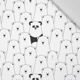 FINDING PANDA / biały - tkanina bawełniana