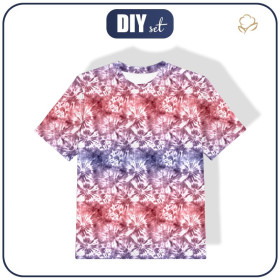 T-SHIRT DZIECIĘCY - BATIK wz. 1 / fioletowo-różowy - single jersey