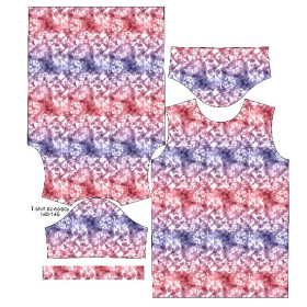 T-SHIRT DZIECIĘCY - BATIK wz. 1 / fioletowo-różowy - single jersey