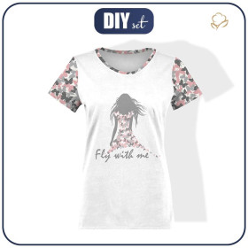 T-SHIRT DAMSKI - FLY WITH ME - single jersey