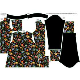 BLUZA ROZPINANA (MAX) - FOLK ŁOWICKI / czarny - DIY set