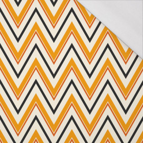 HALLOWEEN DUŻY ZYGZAK / dyniowy - single jersey z elastanem TE210