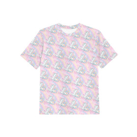 T-SHIRT DZIECIĘCY - JEDNOROŻCE I TĘCZA wz. 2 (MAGICZNA KRAINA) - single jersey
