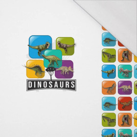 KAFELKI DINO WZ. 2 / miętowy - PANEL PANORAMICZNY SINGLE JERSEY 