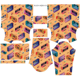 MĘSKA BLUZA (OREGON) - BOOMBOX (retro) / pomarańczowy - zestaw do uszycia