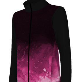 BLUZA ROZPINANA (MAX) - KLEKSY (fuksja) / czarny - DIY set