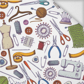 KRAWIECKI MIX / biały - dresówka pętelkowa