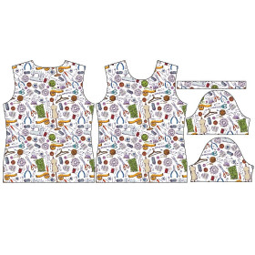T-SHIRT DAMSKI - KRAWIECKI MIX / biały - single jersey