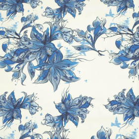 KWIAT WANILII (CLASSIC BLUE) - Drelich bawełniany