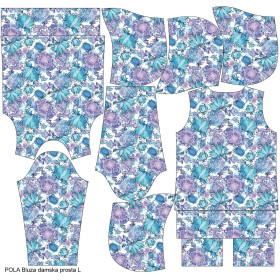 BLUZA DAMSKA (POLA) CLASSIC Z KAPTUREM - LODOWY OGRÓD -  dzianina pętelkowa