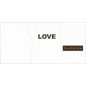T-SHIRT DAMSKI - LOVE / FOLK - single jersey XXXL