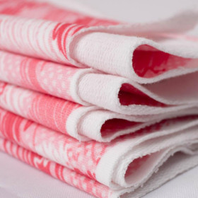 MORO - bazgroły / czerwony - dresówka pętelkowa