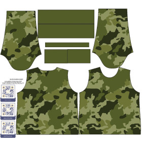 BLUZA DAMSKA (HANA) BASIC - MORO WZ. 3 / oliwkowy - zestaw do uszycia