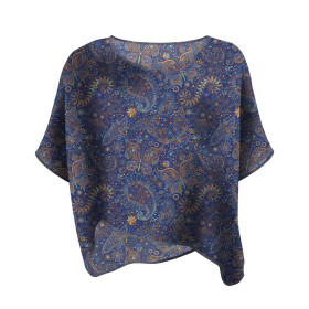 ZWIEWNA BLUZKA OVERSIZE "ELENA" - MOTYLKI ETNO - zestaw do uszycia