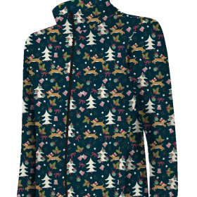 BLUZA ROZPINANA (MAX) - PIESKI Z CHOINKAMI - DIY set