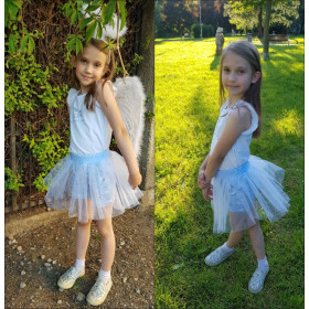 DZIECIĘCE SPODENKI (RIO) - FOLK ŁOWICKI / biały - dzianina pętelkowa