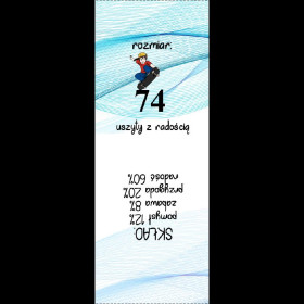 Wszywka chłopięca "SKATER" PL - Komplet 9 szt / Rozmiar do wyboru