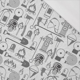 STRAŻ POŻARNA (HOBBY I ZAWODY) - szary / acid - single jersey z elastanem 