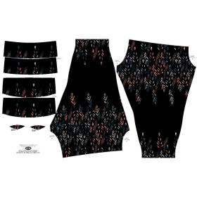 LEGGINSY SPORTOWE - LISTKI WZ. 3 / czarny