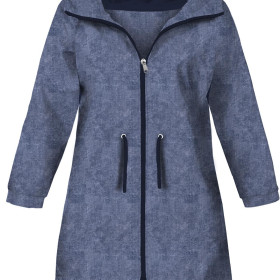 PARKA DZIECIĘCA (ARIEL) - ACID WASH / granatowy - zestaw do uszycia