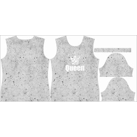 T-SHIRT DAMSKI - QUEEN / beton - single jersey