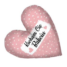 PODUSZKA DEKORACYJNA SERCE - KOCHAM CIĘ BABCIU / różowy