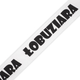 Taśma rypsowa ŁOBUZIARA 30mm - biała
