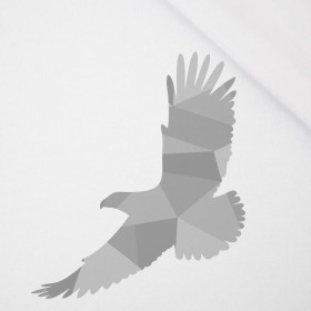 GEOMETRYCZNY ORZEŁ (ADVENTURE) / biała - PANEL PANORAMICZNY SINGLE JERSEY (60cm x 155cm)