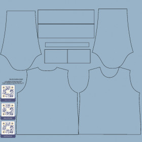 BLUZA DAMSKA (HANA) BASIC - B-06 - SERENITY / błękitna - zestaw do uszycia