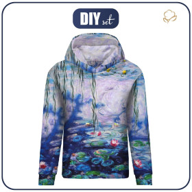 BLUZA DAMSKA (POLA) CLASSIC Z KAPTUREM - LILIE WODNE (Claude Monet) - zestaw do uszycia