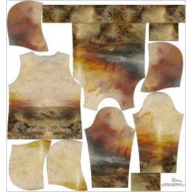 BLUZA DAMSKA (POLA) CLASSIC Z KAPTUREM - STATEK NIEWOLNICZY (William Turner) - zestaw do uszycia