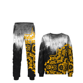 DRES DZIECIĘCY (MILAN) - MISTY MANDALA / LAS OMBRE - zestaw do uszycia