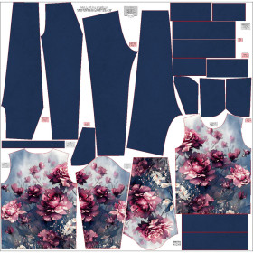 DRES DZIECIĘCY (MILAN) - VINTAGE FLOWERS wz. 4 - zestaw do uszycia
